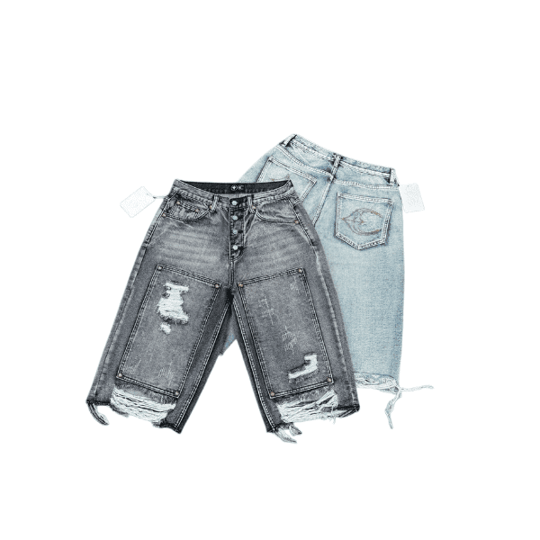 Short Jeans Thug Club Double Knee Damage