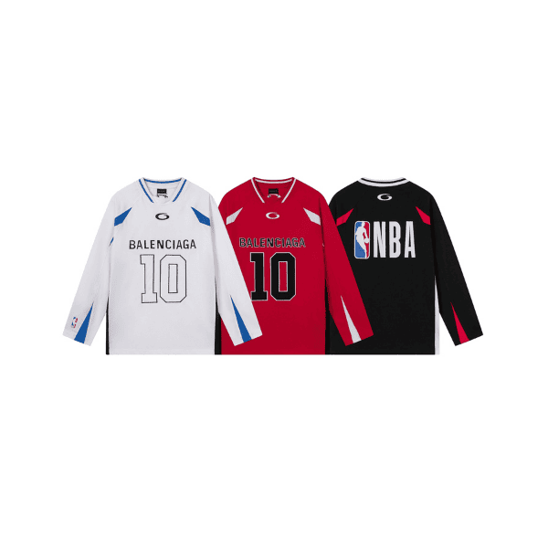 Camisa Manga Longa Balenciaga x NBA Oversized