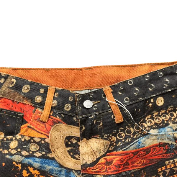 Calça Jeans Acne Studios Trompe L'Oeil Belt Print - Imagem 3
