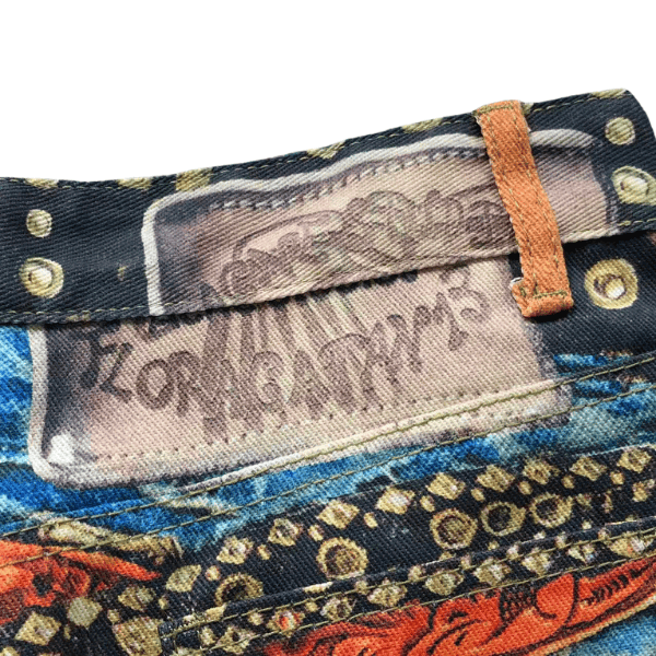 Calça Jeans Acne Studios Trompe L'Oeil Belt Print - Imagem 5