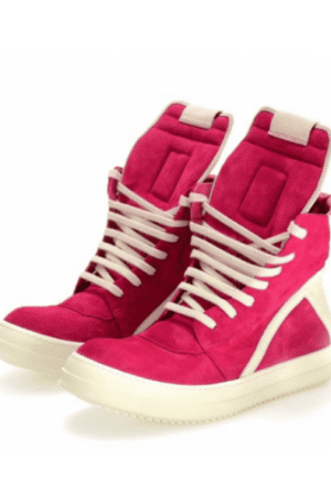 Tênis Rick Owens Geobasket High (Rosa)