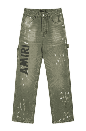 Calça Jeans Amiri Logo Painte