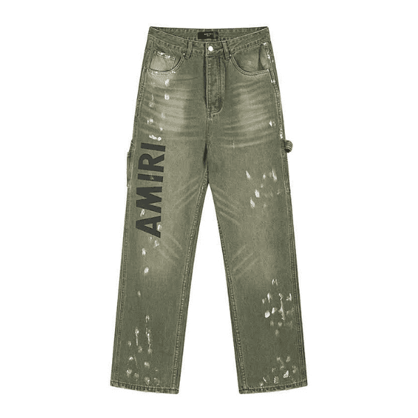 Calça Jeans Amiri Logo Painte