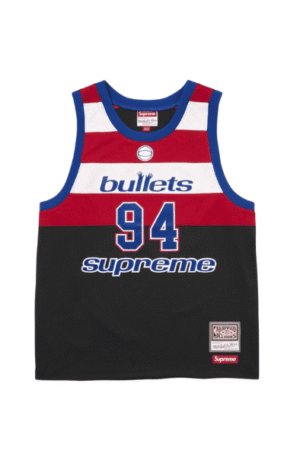 Regata NBA Supreme x Mitchell & Ness Teams Basketball Jersey (Preta)