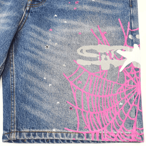 Short Sp5der Heavy Web Denim - Imagem 3
