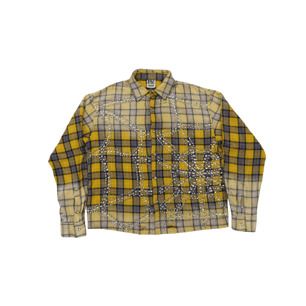 Camisa Social Manga Longa Vale Forever Valley Lemonhead Flanelada Com Strass