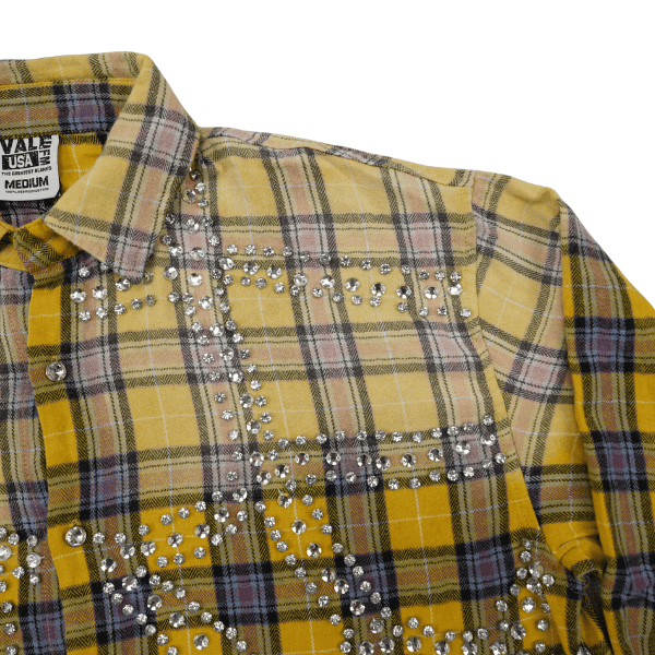 Camisa Social Manga Longa Vale Forever Valley Lemonhead Flanelada Com Strass - Imagem 3