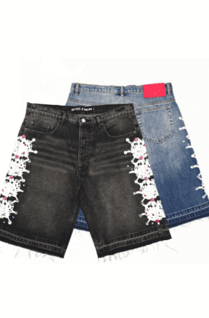 Short Sp5der Web Stone Denim