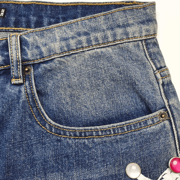 Short Sp5der Web Stone Denim - Imagem 10