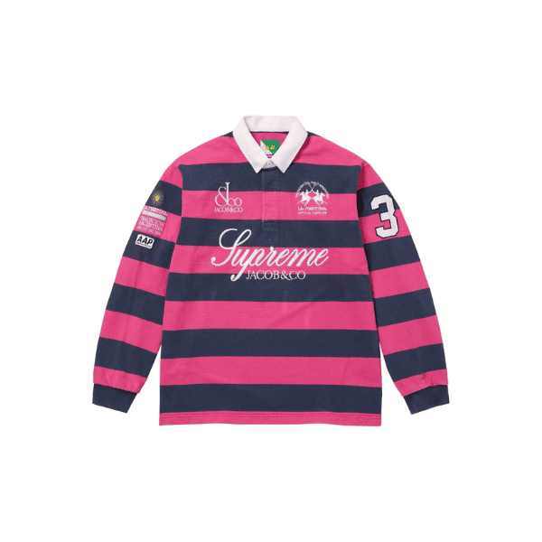 Camisa Polo Manga Longa Supreme La Martina Rugby "Rosa"