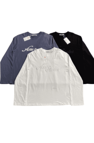 Camisa Manga Longa Acne Studios Logo Cotton Jersey
