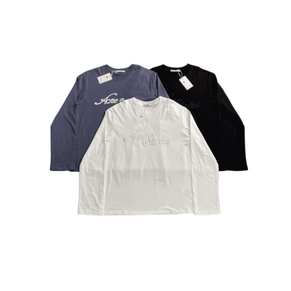 Camisa Manga Longa Acne Studios Logo Cotton Jersey