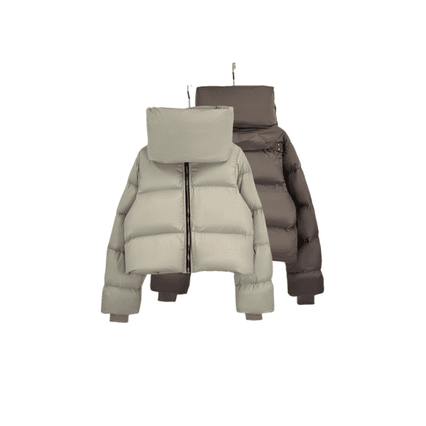 Jaqueta Puffer Rick Owens Funnel Neck
