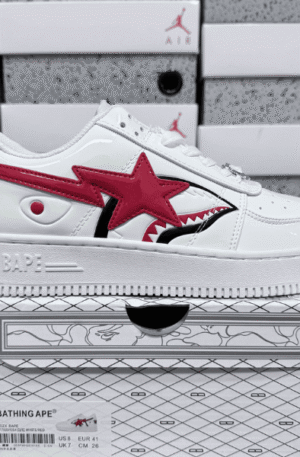 Tênis A Bathing Ape Bape Sta Low "Shark Pack White"