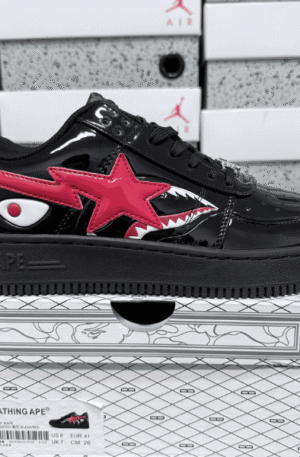 Tênis A Bathing Ape Bape Sta Low "Black Shark"