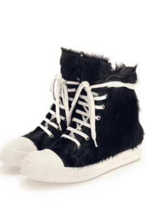 Tênis Rick Owens Lido Cow Hair Ramones