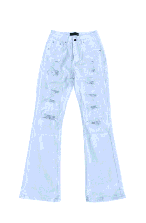 Calça Jeans Flare Amiri Branco