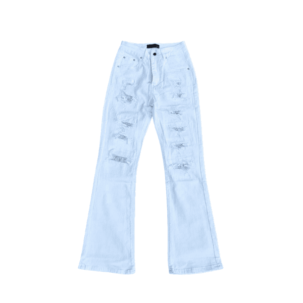 Calça Jeans Flare Amiri Branco