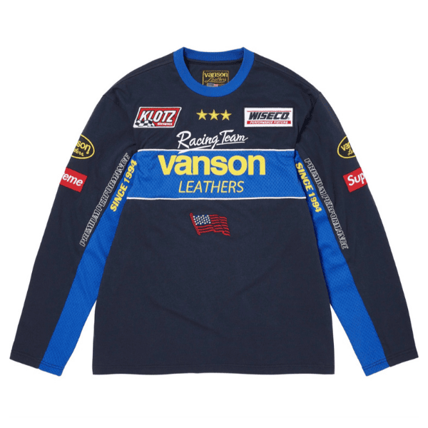 Camisa Manga Longa Supreme x Vanson Leathers L/S Top - Imagem 2