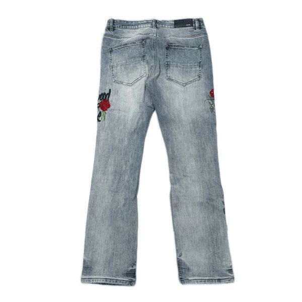 Calça Jeans Amiri Floral Embroidered Repaired - Imagem 2