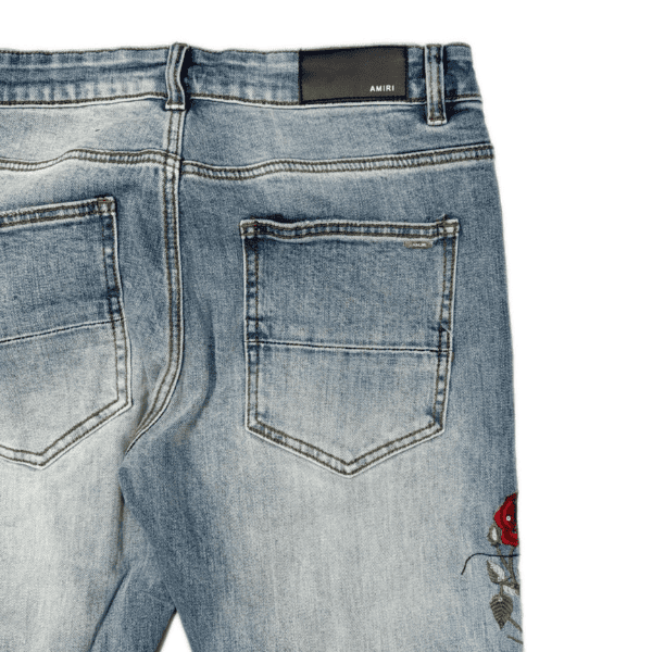 Calça Jeans Amiri Floral Embroidered Repaired - Imagem 3