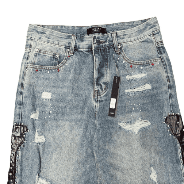 Calça Jeans Amiri Bones Studded Baggy - Imagem 3