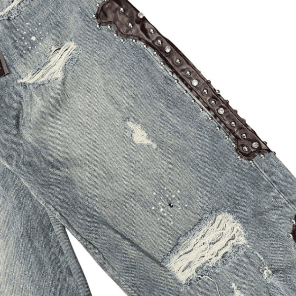 Calça Jeans Amiri Bones Studded Baggy - Imagem 5