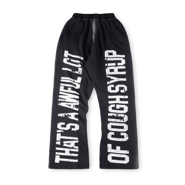 Calça Moletom That's A Awful Lot Of Cough Syrup (Preta) - Imagem 2