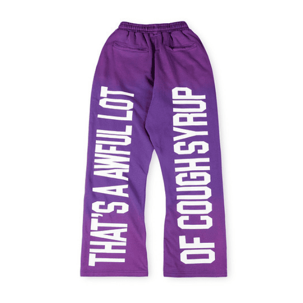 Calça Moletom That’s A Awful Lot Of Cough Syrup (Roxa) - Imagem 2