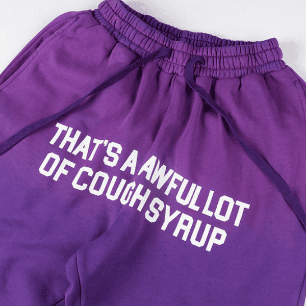 Calça Moletom That’s A Awful Lot Of Cough Syrup (Roxa) - Imagem 3