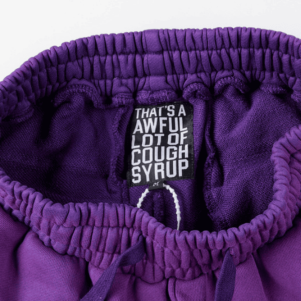 Calça Moletom That’s A Awful Lot Of Cough Syrup (Roxa) - Imagem 5