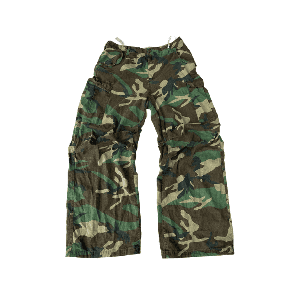 Calça Cargo Vintage Com Estampa Camuflada